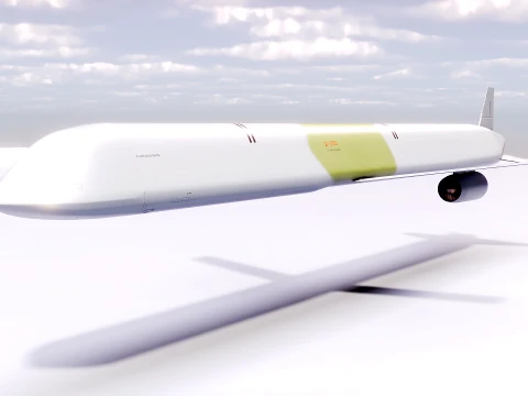 Kh-101 Cruise Missile - PBR Game Ready Subdividable 3D Model