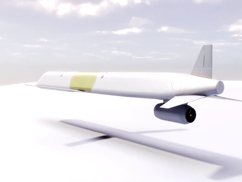 Kh-101 Cruise Missile - PBR Game Ready Subdividable 3D Model
