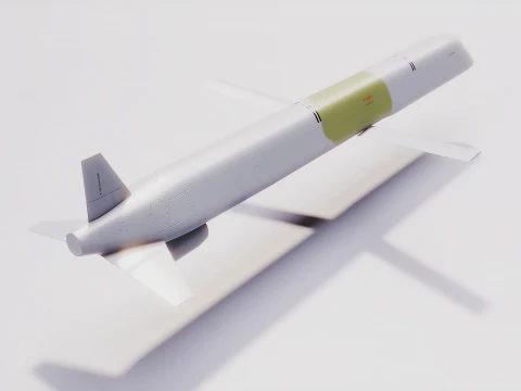 Kh-101 Cruise Missile - PBR Game Ready Subdividable 3D Model