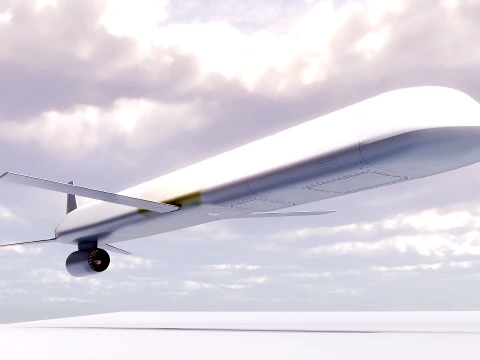 Kh-101 Cruise Missile - PBR Game Ready Subdividable 3D Model