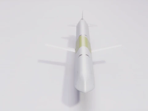Kh-101 Cruise Missile - PBR Game Ready Subdividable 3D Model