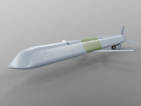 Kh-101 Cruise Missile - PBR Game Ready Subdividable 3D Model
