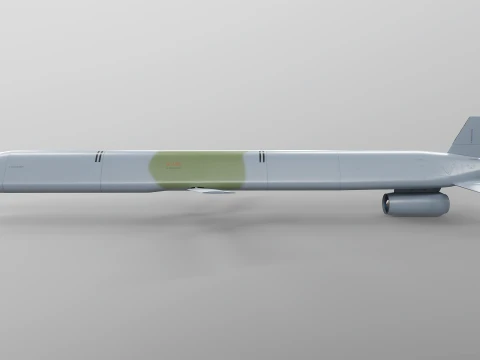 Kh-101 Cruise Missile - PBR Game Ready Subdividable 3D Model