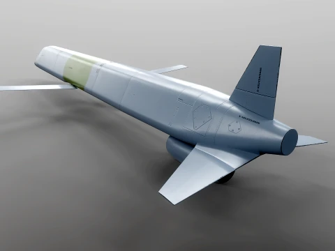 Kh-101 Cruise Missile - PBR Game Ready Subdividable 3D Model