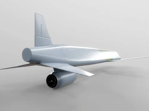 Kh-101 Cruise Missile - PBR Game Ready Subdividable 3D Model