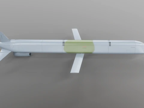 Kh-101 Cruise Missile - PBR Game Ready Subdividable 3D Model
