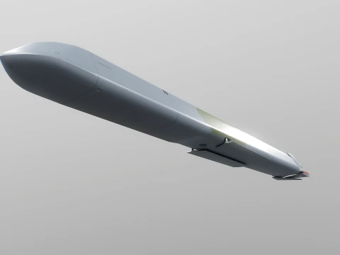 Kh-101 Cruise Missile - PBR Game Ready Subdividable 3D Model