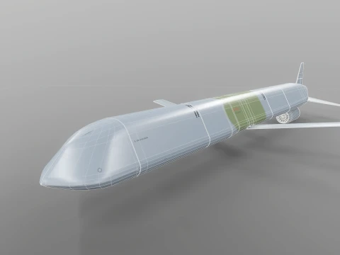 Kh-101 Cruise Missile - PBR Game Ready Subdividable 3D Model