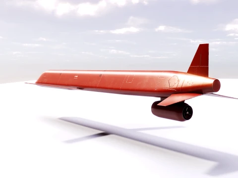 Kh-101 Cruise Missile - PBR Red 3D Model