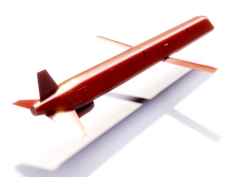 Kh-101 Cruise Missile - PBR Red 3D Model