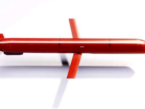 Kh-101 Cruise Missile - PBR Red 3D Model