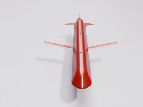 Kh-101 Cruise Missile - PBR Red 3D Model