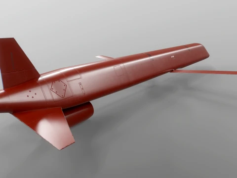 Kh-101 Cruise Missile - PBR Red 3D Model
