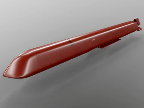 Kh-101 Cruise Missile - PBR Red 3D Model