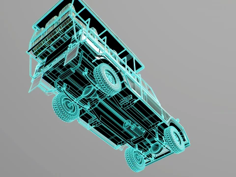 Classic Safari Tour Vehicle 4x4 - PBR 3D Model