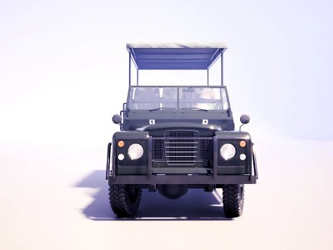Classic Safari Tour Vehicle 4x4 3D Model