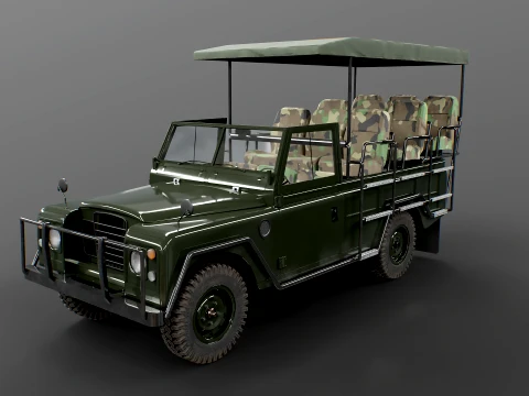 Classic Safari Tour Vehicle 4x4 3D Model