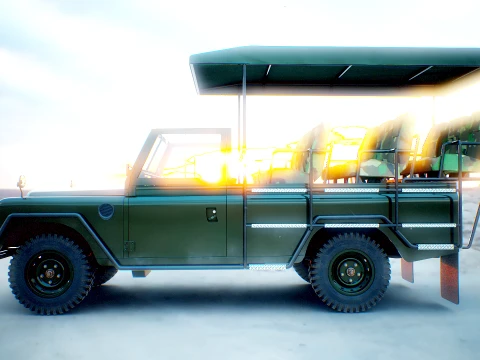 Classic Safari Tour Vehicle 4x4 3D Model