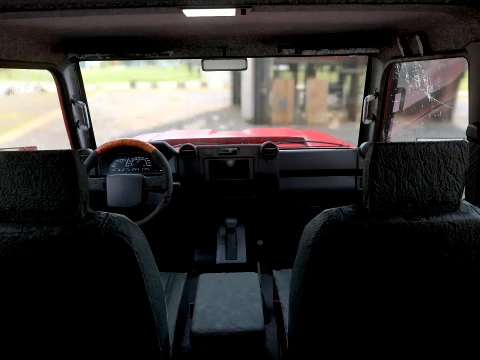 Off-Road Pickup Truck Double Cab 4x4 Rigged PBR Midpoly Worn 3D Model