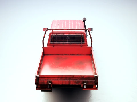 Off-Road Pickup Truck Double Cab 4x4 Rigged PBR Midpoly Worn 3D Model