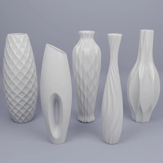 꽃병 팩 3D 모델 .c4d .max .obj .3ds .fbx .stl .blend 