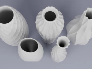 꽃병 팩 3D 모델