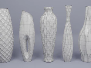 꽃병 팩 3D 모델