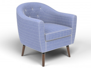 Homelegance Fabric Armchair Modelo 3D