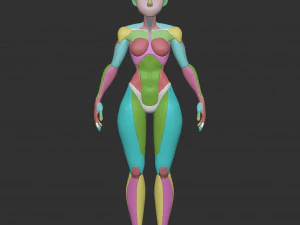 Pemblokiran Wanita Model 3D