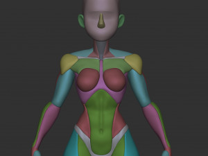 Female Blockout 3D Модель