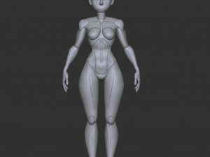 Female Blockout 3D Модель