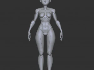Female Blockout 3D Model