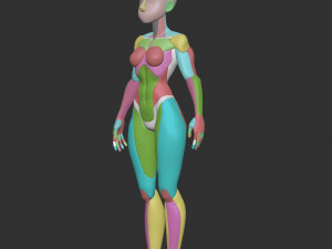Female Blockout 3D Модель