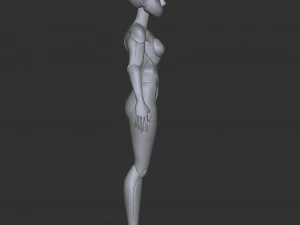 Female Blockout 3D Model