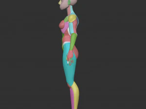 Female Blockout 3D Model