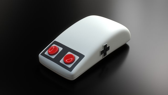 Retro Style Computer Mouse Model 3D .c4d .max .obj .3ds .fbx .stl .blend 