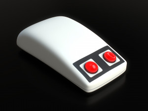 Retro Style Computer Mouse Model 3D
