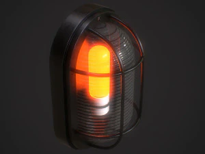 Industrial Wall Light 3D Model