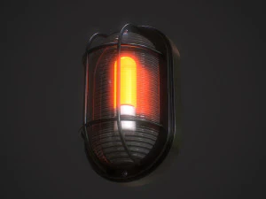 Industrial Wall Light 3D Model