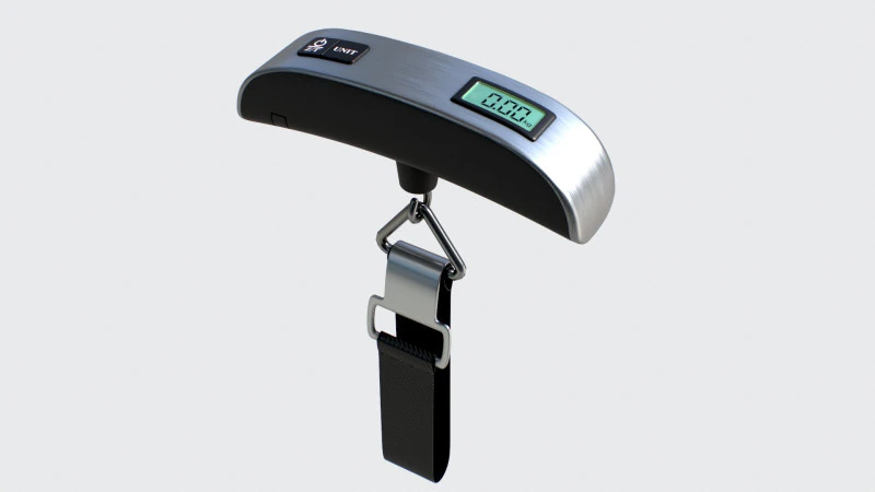Hanging Luggage Weight Scale VR - AR - low-poly 3D Model .c4d .max .obj .3ds .fbx .stl .blend 