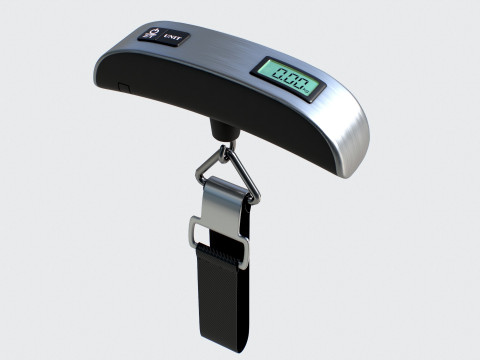 Hanging Luggage Weight Scale VR - AR - low-poly Modello 3D