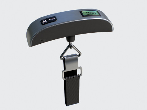 Hanging Luggage Weight Scale VR - AR - low-poly Modello 3D