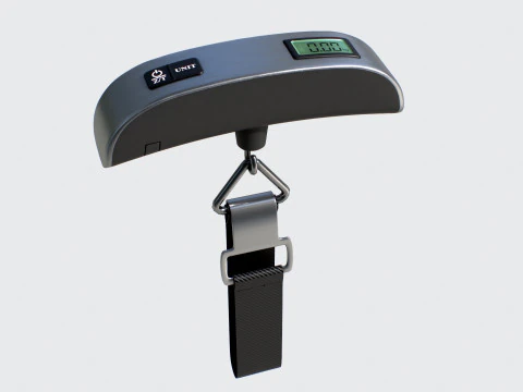 Hanging Luggage Weight Scale VR - AR - low-poly 3D Model