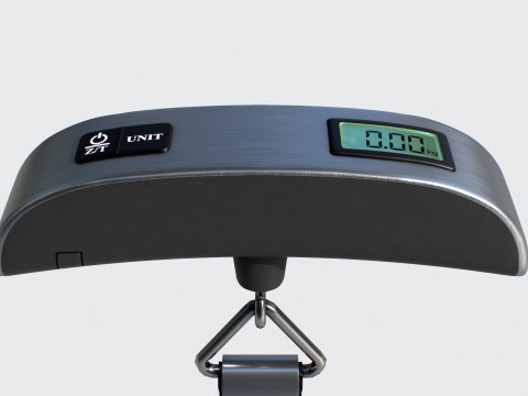 Hanging Luggage Weight Scale VR - AR - low-poly Modello 3D