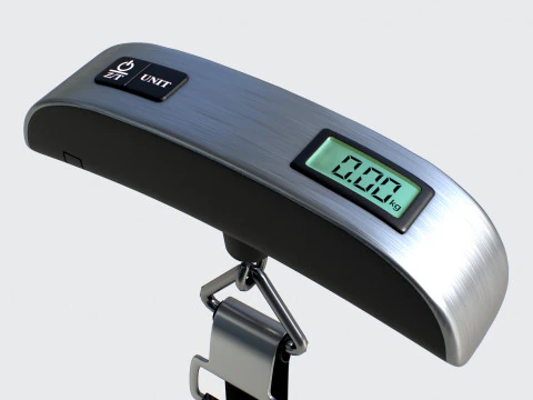 Hanging Luggage Weight Scale VR - AR - low-poly 3D Model