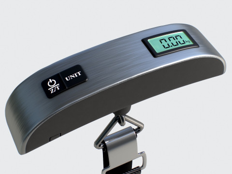 Hanging Luggage Weight Scale VR - AR - low-poly Modello 3D