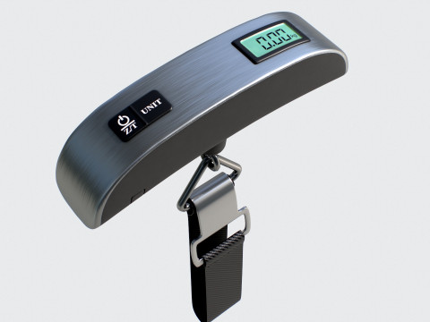 Hanging Luggage Weight Scale VR - AR - low-poly Modello 3D