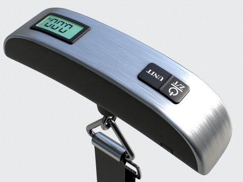 Hanging Luggage Weight Scale VR - AR - low-poly Modello 3D