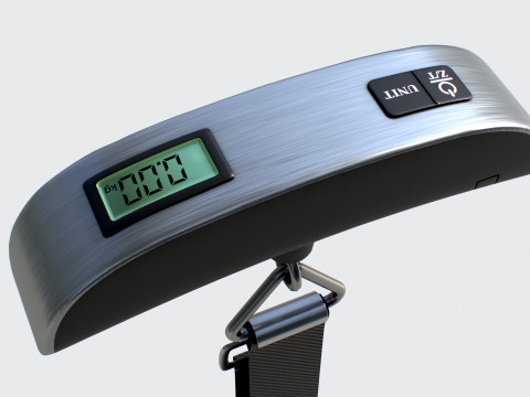 Hanging Luggage Weight Scale VR - AR - low-poly Modello 3D