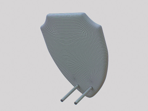 Polished Wood Plaque Shield VR - AR - low-poly Model 3D